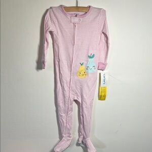 Carter's Pink Striped Kids One Piece Pajama